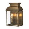 Applique extérieure Old Bailey 2 lumières laiton vieilli, verre