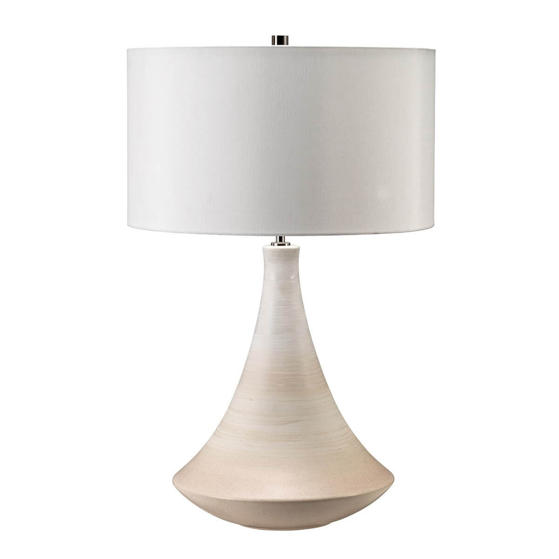 Lampe à poser Pinner rose et crème, céramique