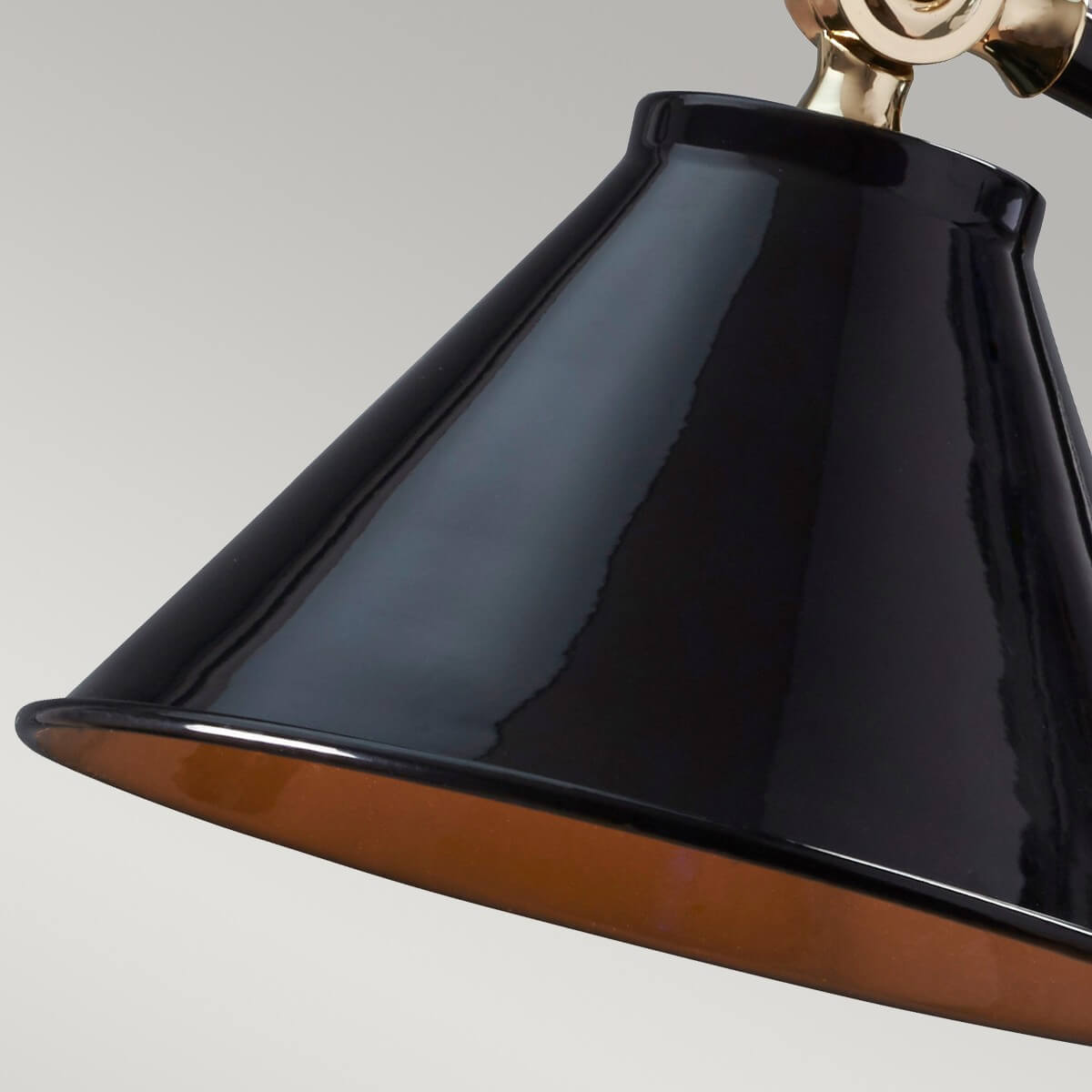 Lampe à poser Provence Element noire et laiton poli