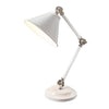 Lampe à poser Provence Element blanche et nickel poli