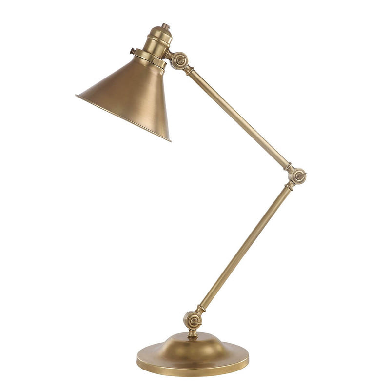 Lampe à poser Provence laiton vieilli, H 66 cm