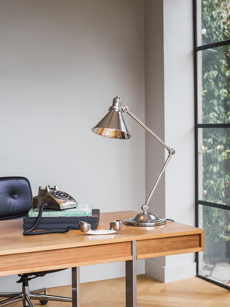Lampe de chevet | Provence Nickel H 66 cm