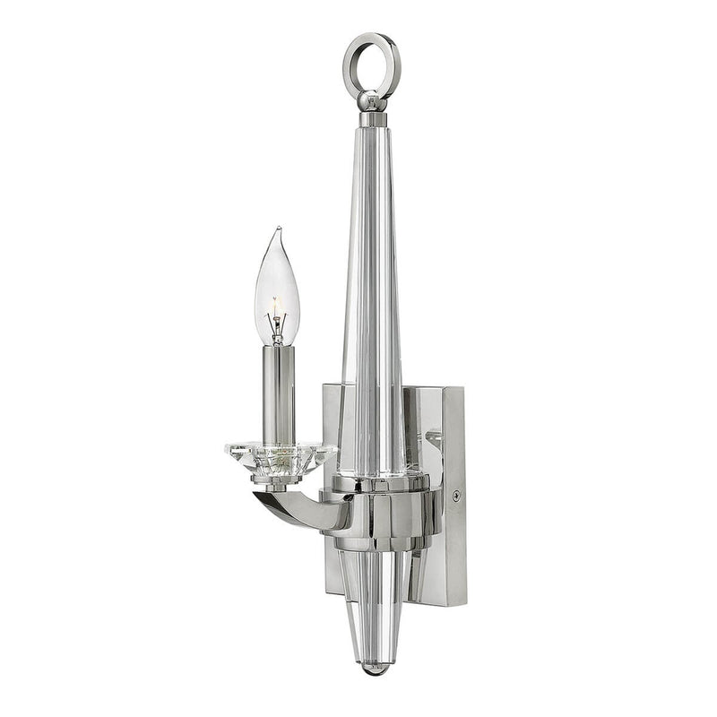 Applique murale Ascher nickel poli, cristal
