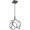 Suspension Ciri noire mat, verre