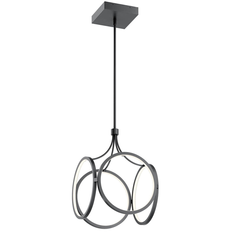 Suspension Ciri noire mat, verre