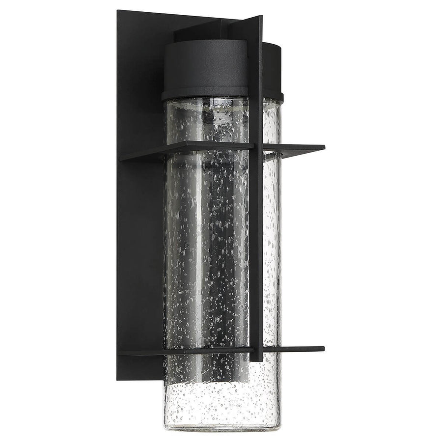 Applique extérieure Eames noire et transparente, verre, H 41 cm