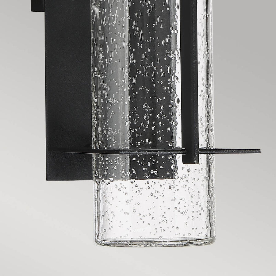 Applique extérieure Eames noire et transparente, verre, H 36,6 cm