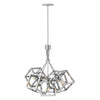 Suspension Ensemble 5 lumières nickel poli