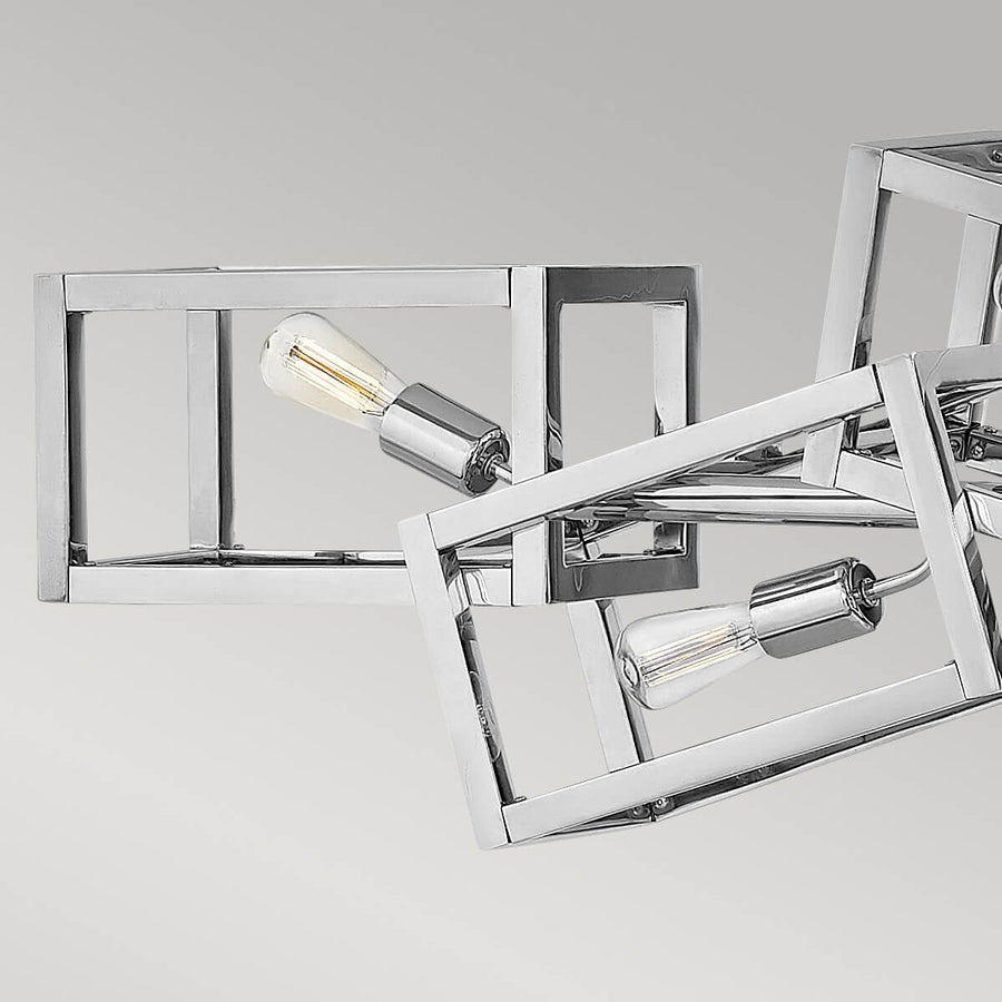 Vue rapprochée des boîtes rectangulaires et des ampoules en verre transparent