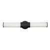 Applique murale Facet noire mat et opale, verre, H 65,9 cm