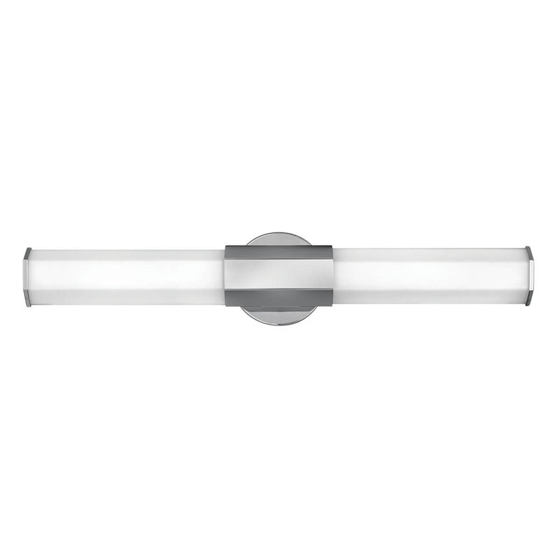 Applique murale Facet chromée et opale, verre, H 65,9 cm