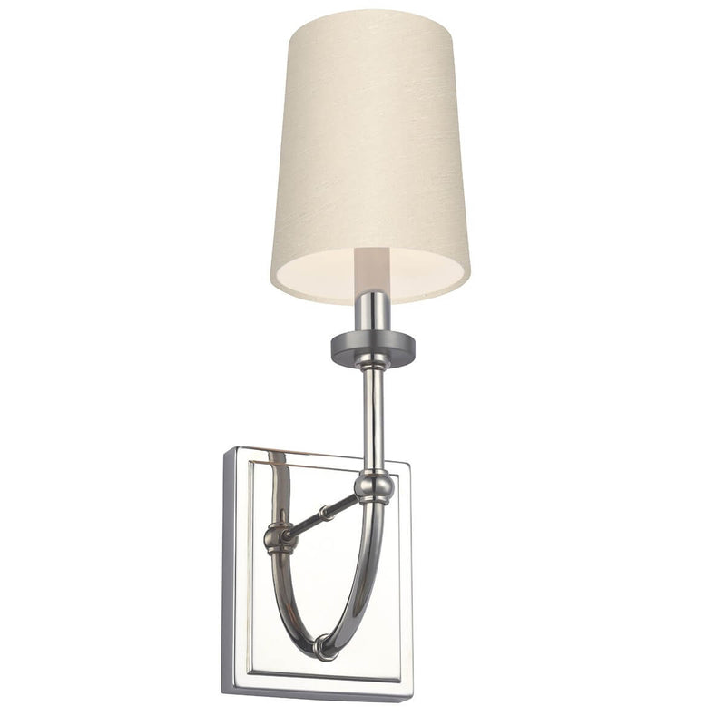 Applique murale Felixstowe chromée et taupe