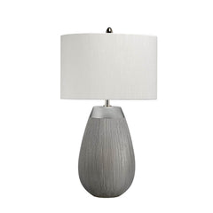 Lampe à poser Harrow argentée et grise clair, céramique