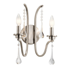 Applique murale Karlee 2 lumières, cristal