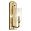 Applique murale Kimrose bois et laiton, verre