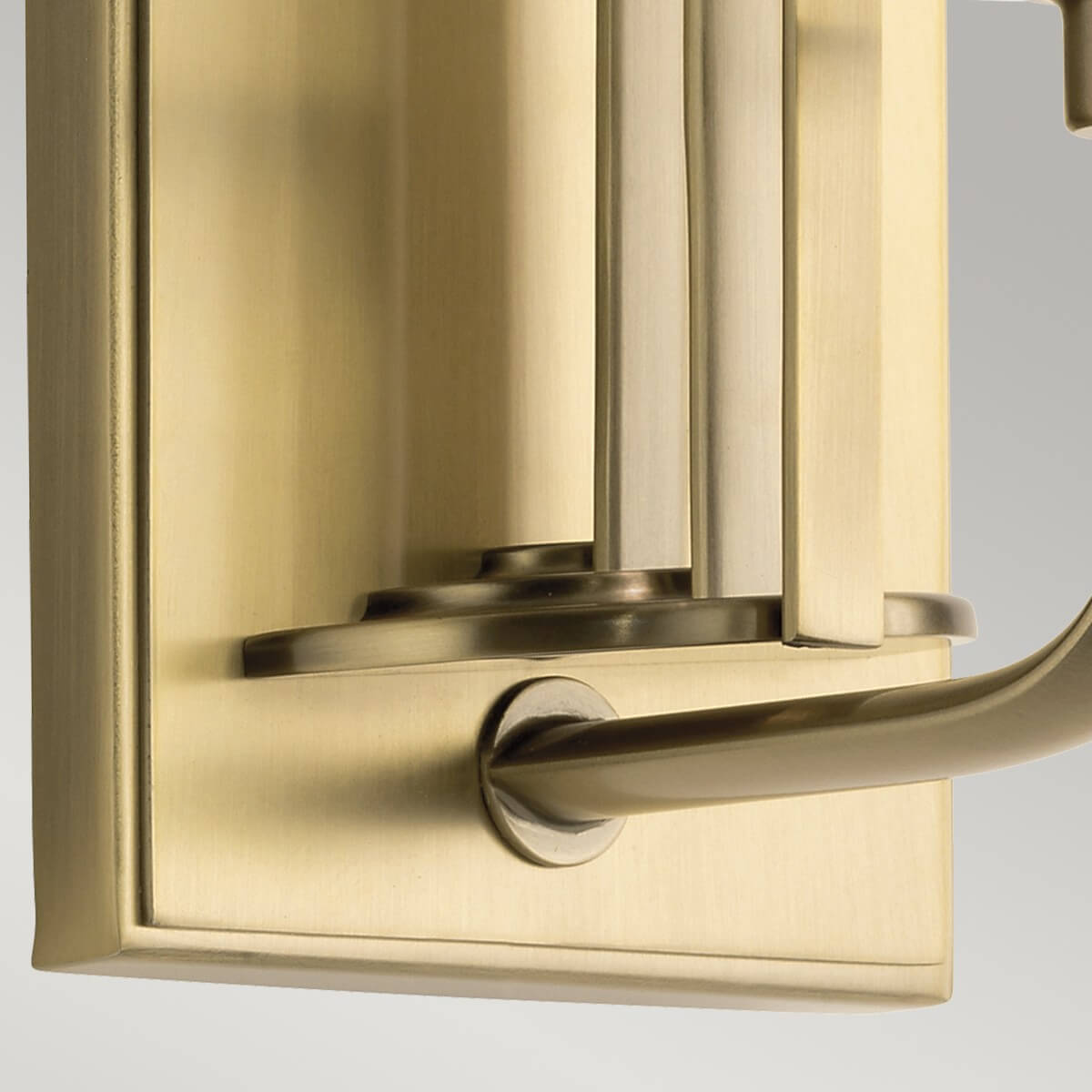 Applique murale Kimrose bois et laiton, verre