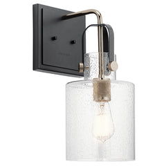 Applique murale Kitner nickel poli et transparente, verre