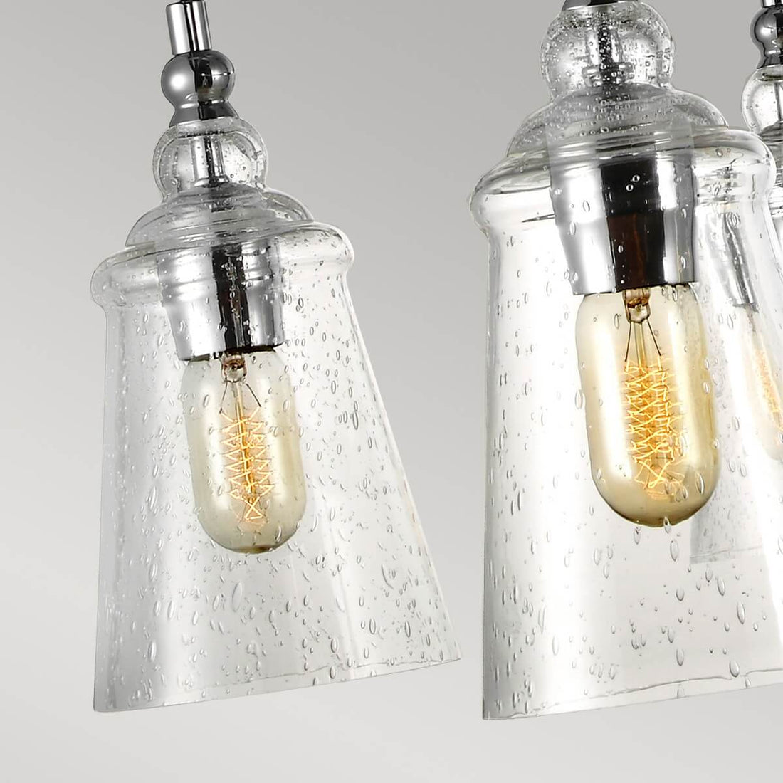 Lustre Loras 6 lumières chromé et transparent, verre