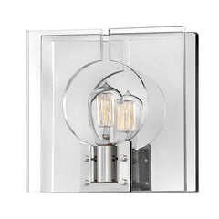 Applique murale Ludlow nickel poli, verre
