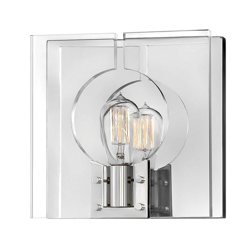 Applique murale Ludlow nickel poli, verre