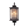 Applique extérieure Market Square 3 lumières bronze, verre