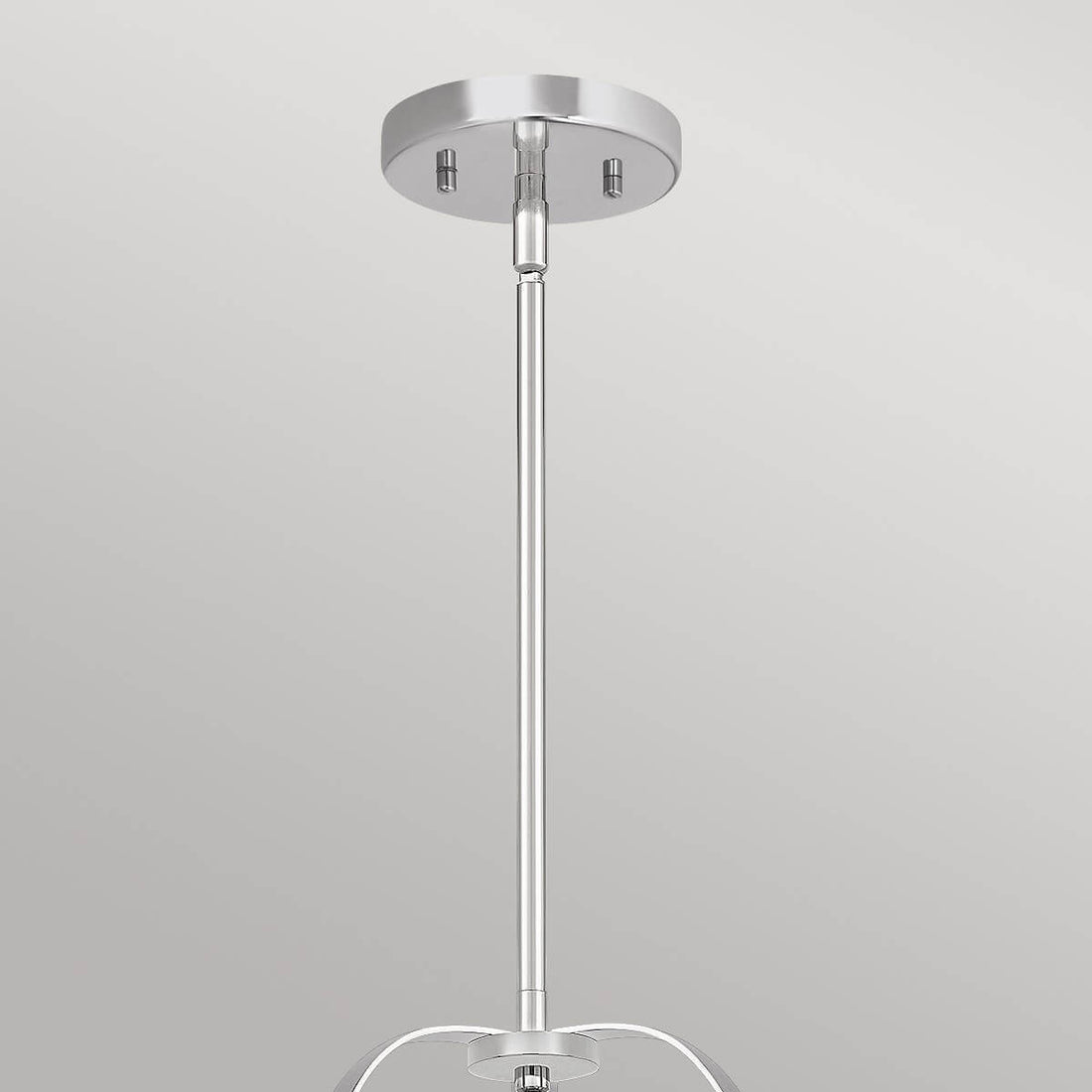 Suspension Wimberley 3 lumières chromée et transparente, verre
