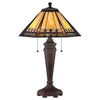 Lampe à poser Arden 2 lumières bronze, verre