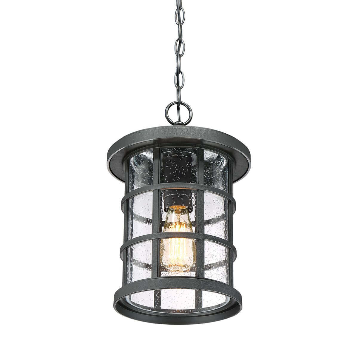 Suspension extérieure Crusade noire, verre