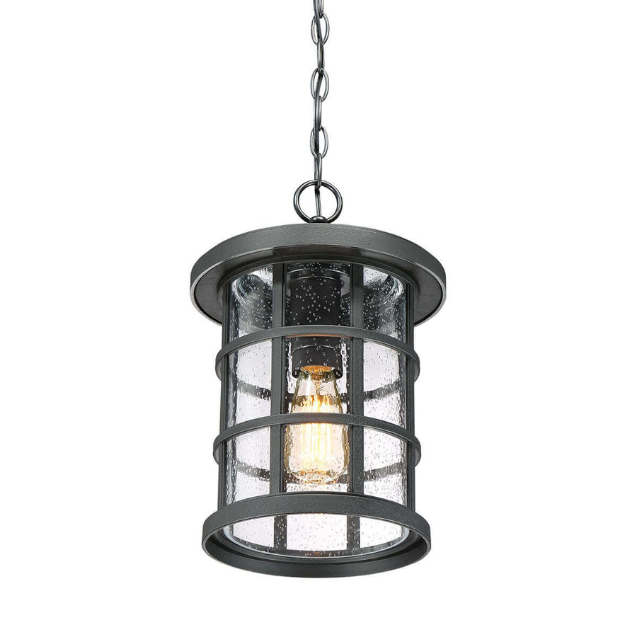 Suspension extérieure Crusade noire, verre