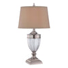Lampe à poser Dennison nickel poli, verre