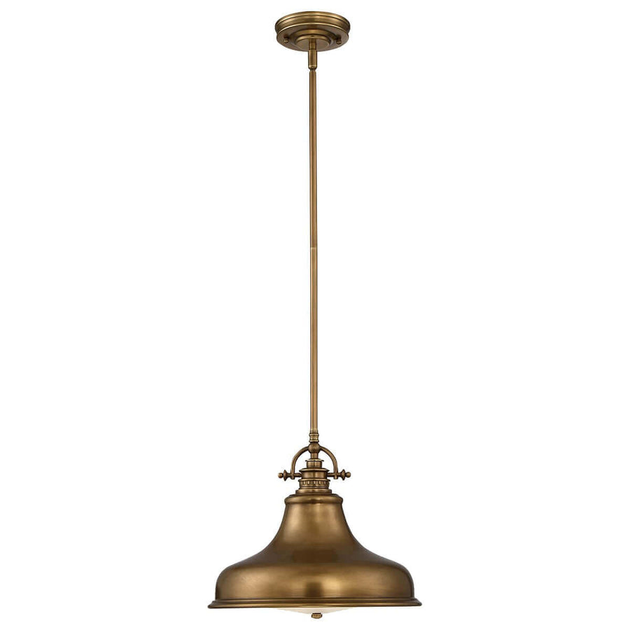 Présentation sur fond blanc du luminaire suspendu, abat-jour et diffuseur visibles