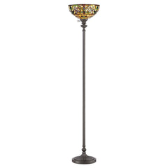 Lampadaire Kami bronze, verre