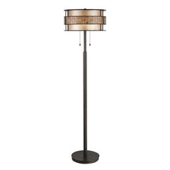 Lampadaire Laguna 2 lumières cuivré, verre