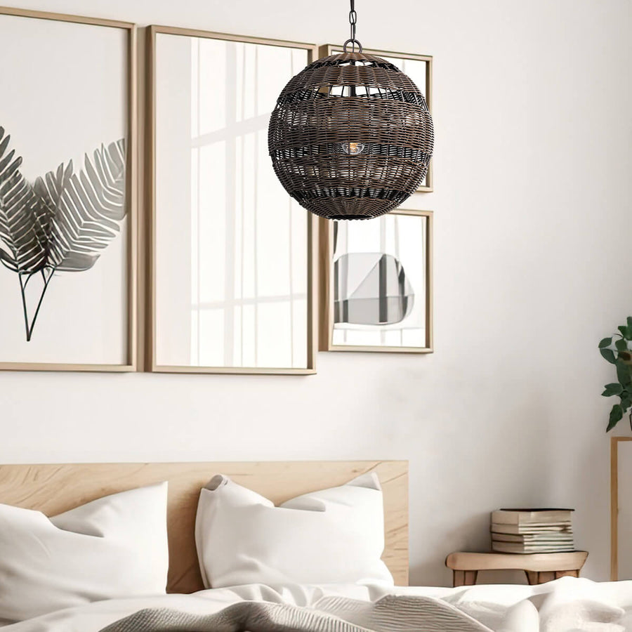 Suspension Lindendale bronze, verre