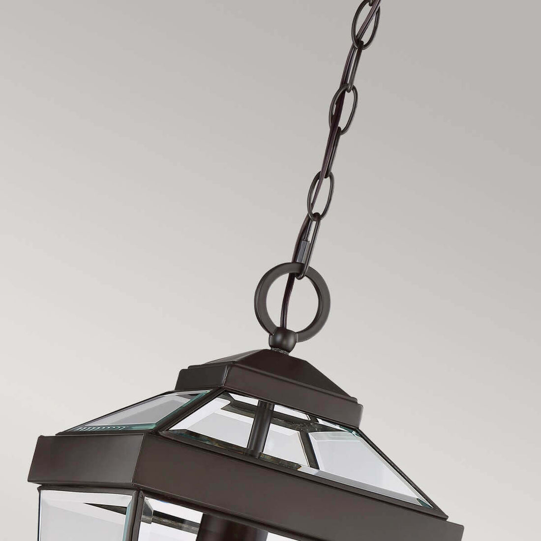 Suspension extérieure Ravine bronze, verre, H 41,3 cm
