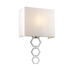 Applique murale Ria chromée et crème (RIA-MEDIUM-PC)