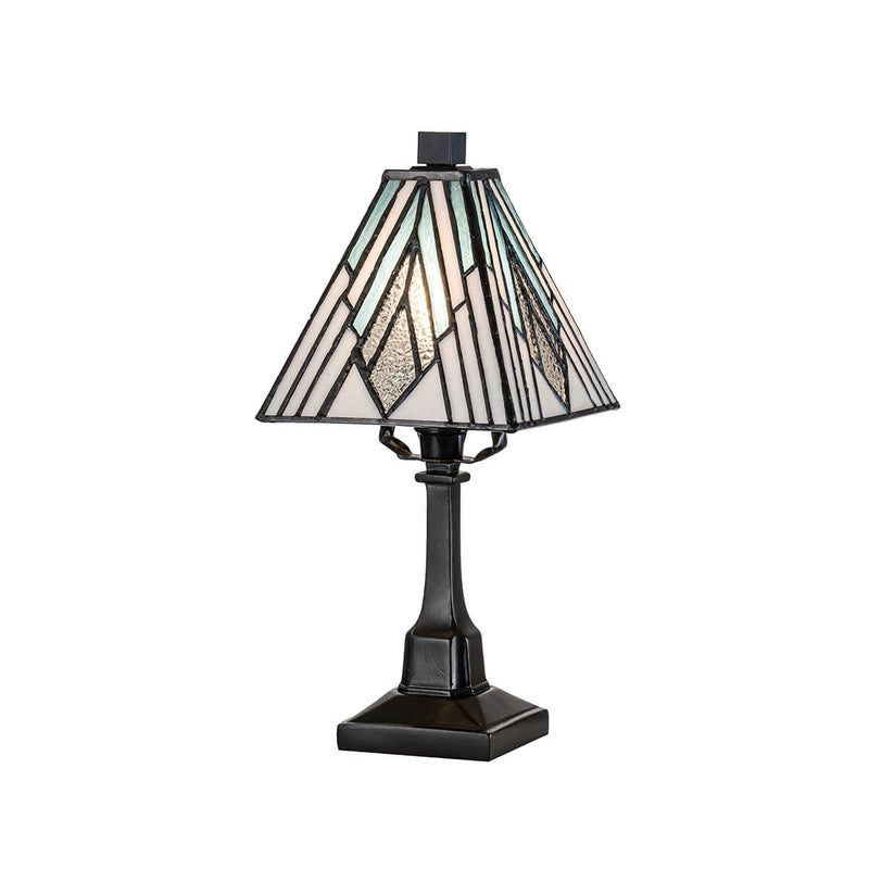 Lampe à poser Alderley bronze, verre, H 32,3 cm