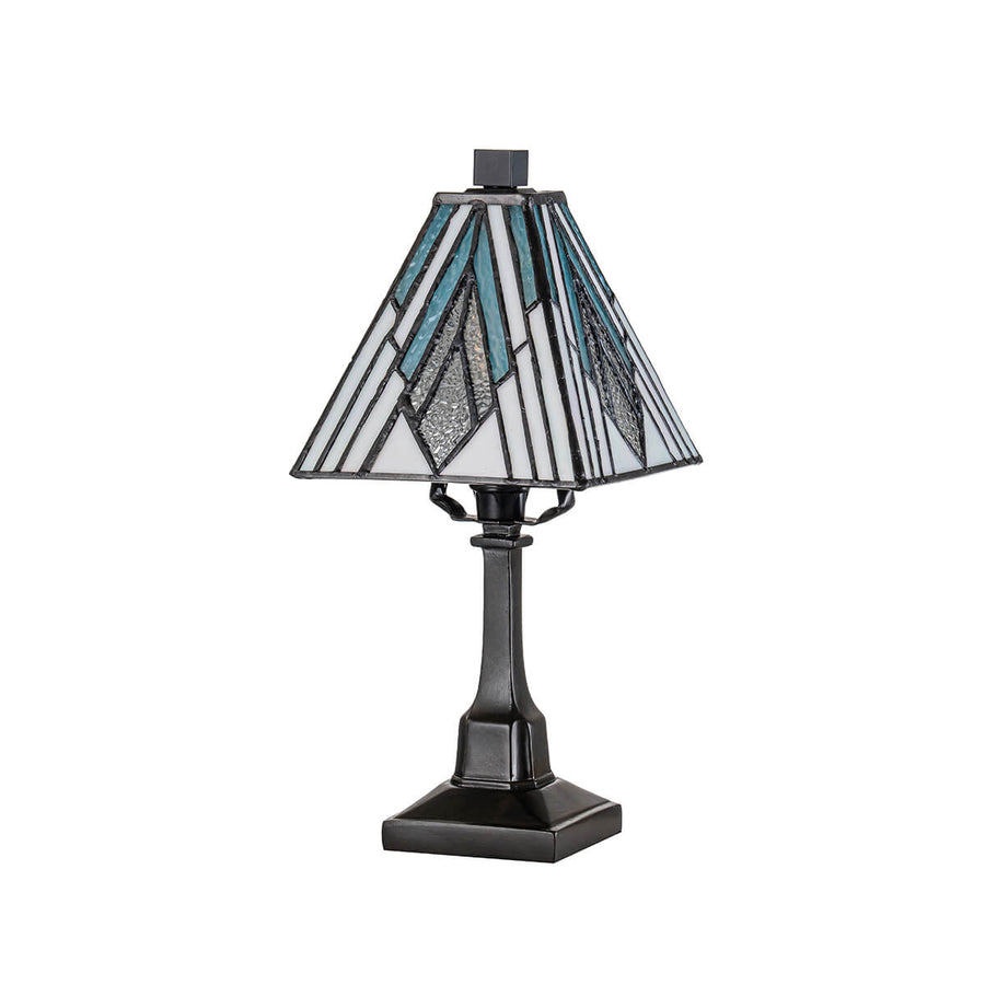 Lampe à poser Alderley bronze, verre, H 32,3 cm