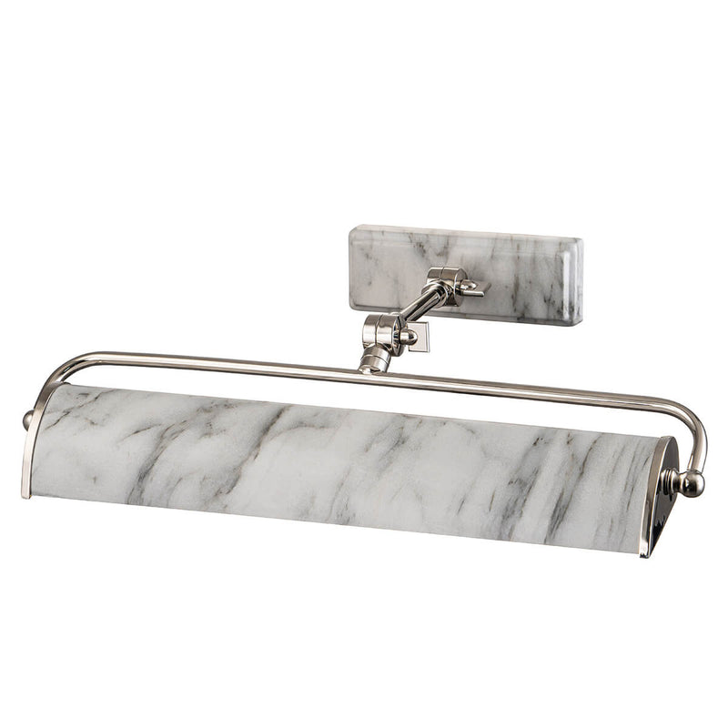 Applique murale Winchfield 2 lumières nickel poli et blanche
