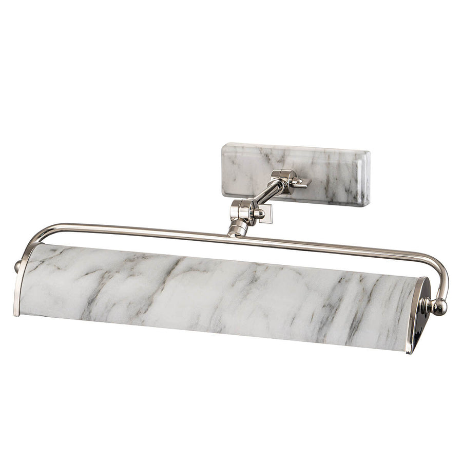 Applique murale Winchfield 2 lumières nickel poli et blanche