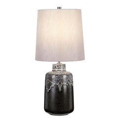 Lampe à poser Woolwich anthracite et blanche, céramique