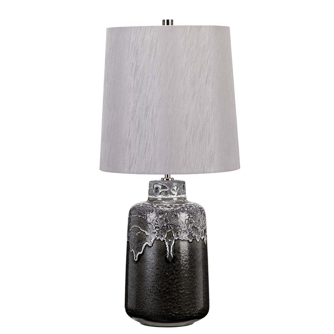 Lampe à poser Woolwich anthracite et blanche, céramique