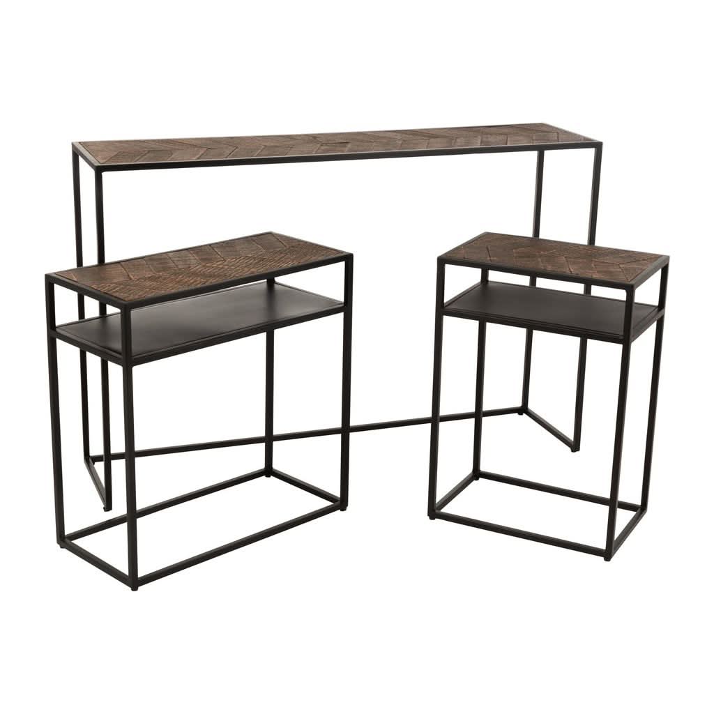 Ensemble Consoles Fer Bois Manguier