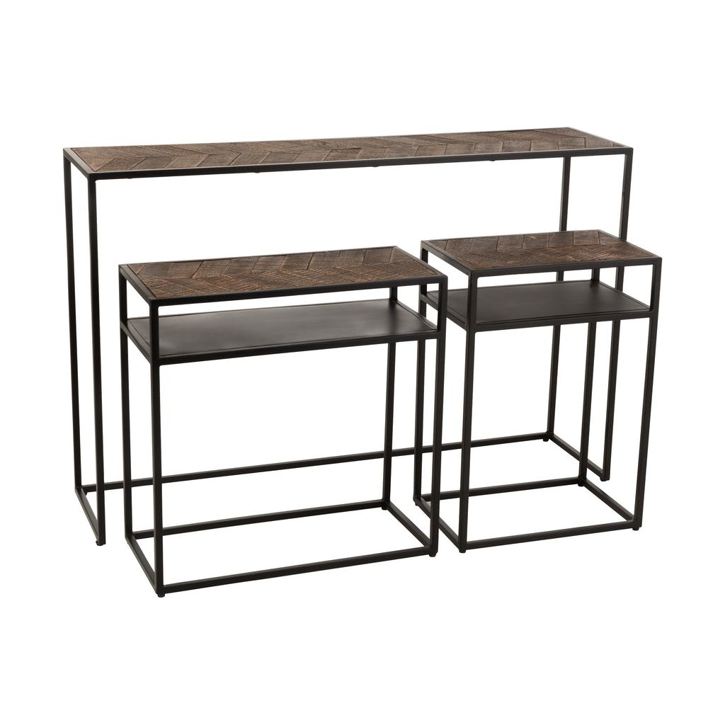 Ensemble Consoles Fer Bois Manguier - Designix