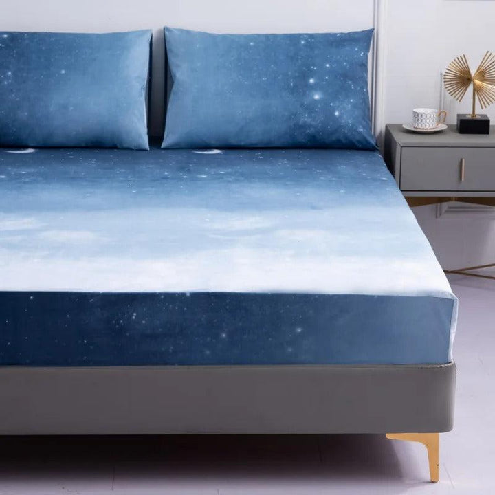 Ensemble Drap Housse et Taie d'Oreiller | DreamSuite - Designix Drap Housse Vert 90x200x25cm