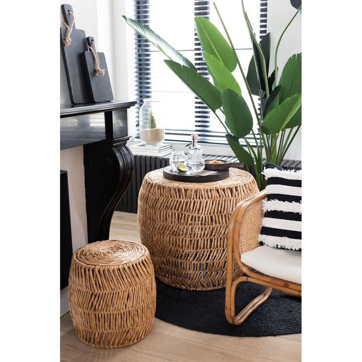 Ensemble Table Tabourets Rotin Naturel - Designix