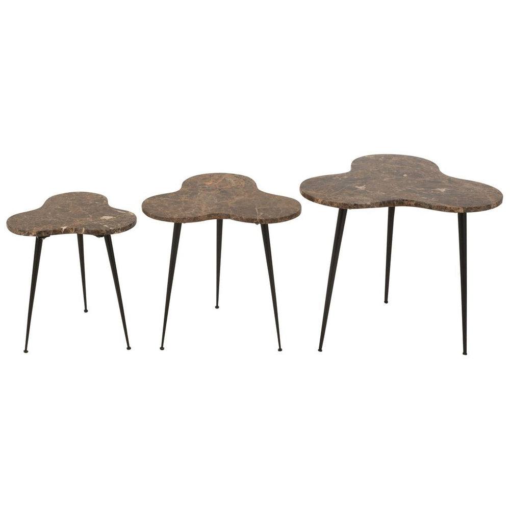 Ensemble Tables Marbre Métal - Designix