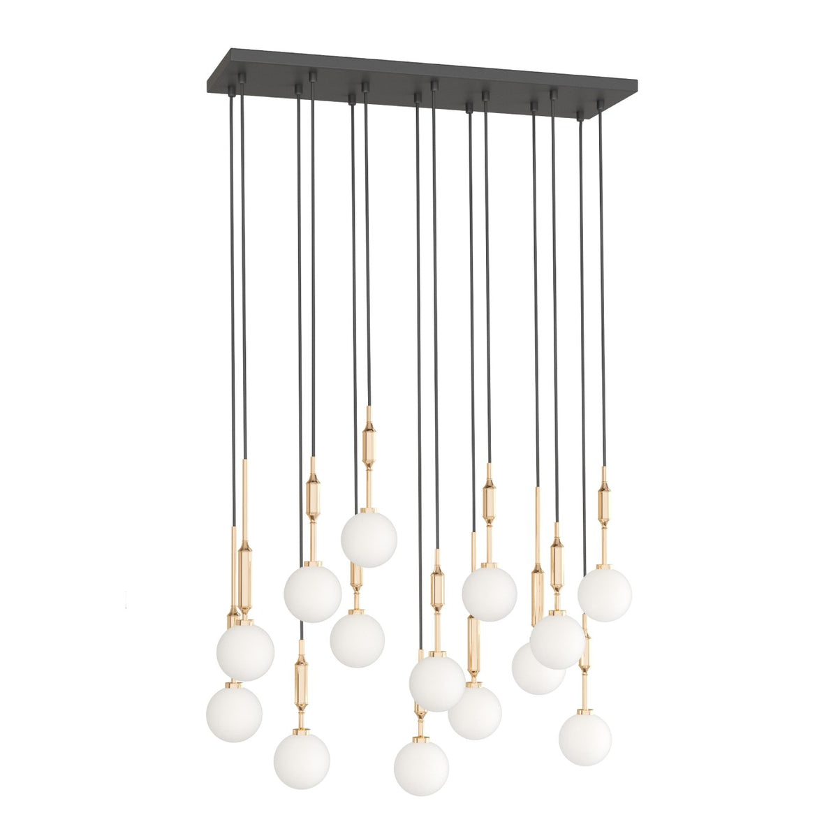 Suspension Ero XIV 80X25 dorée, verre