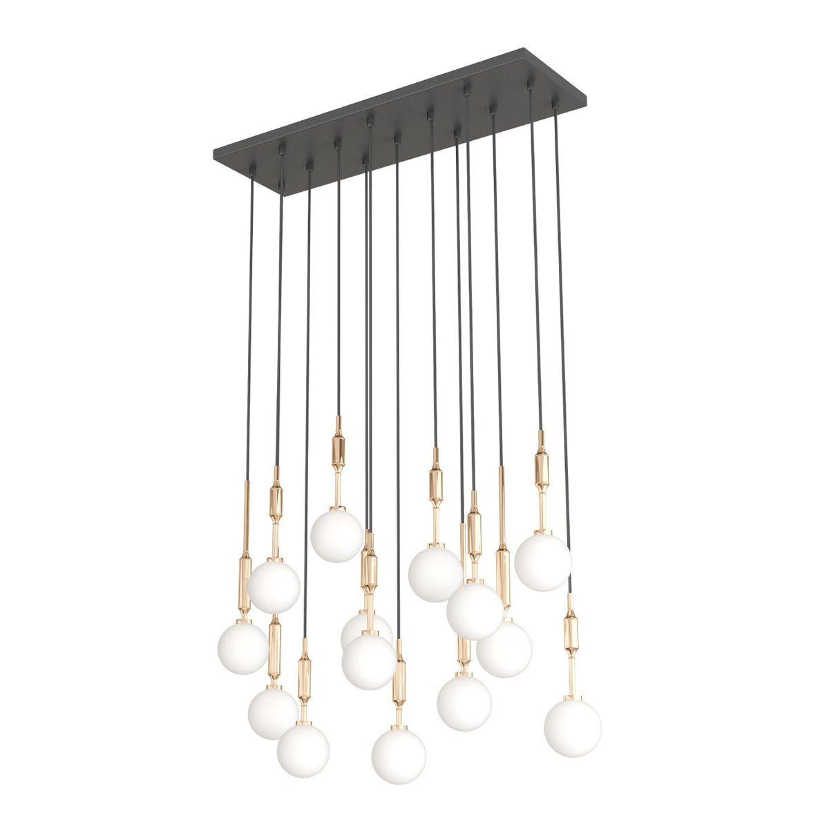 Suspension Ero XIV 80X25 dorée, verre