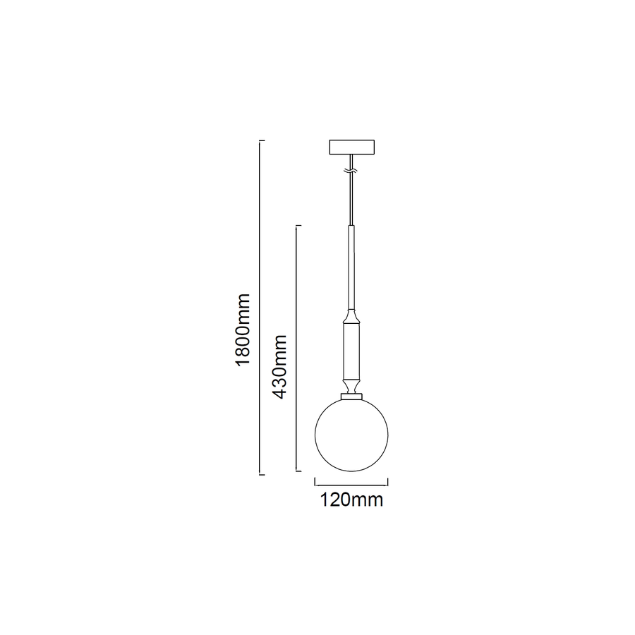 Suspension Ero I, verre, H 43 cm